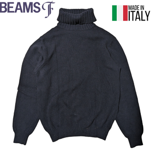 ビームスエフ(BEAMS F)のBEAMS F イタリア製 ネイビー タートルネック ニットセーター(ニット/セーター)