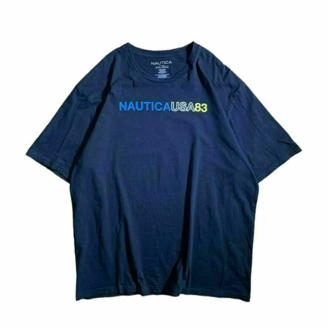 NAUTICA(ノーティカ)の00’s NAUTICA ノーティカ ネイビー プリントTシャツ オーバーサイズ メンズのトップス(Tシャツ/カットソー(半袖/袖なし))の商品写真