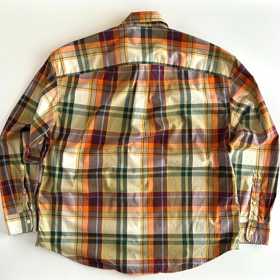 GAP(ギャップ)のOLD GAP オールドギャップ BDシャツ 長袖シャツ チェック XL 緑橙 メンズのトップス(シャツ)の商品写真