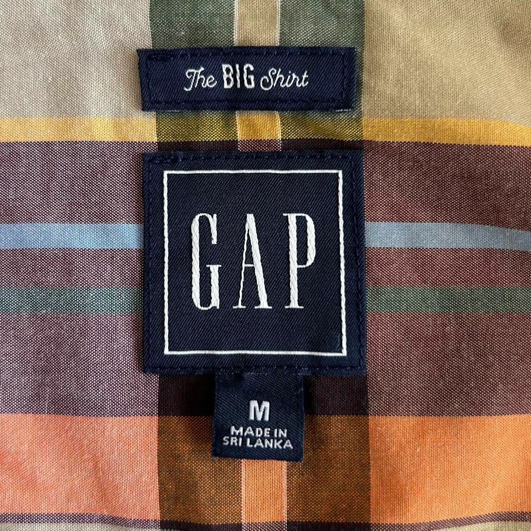 GAP(ギャップ)のOLD GAP オールドギャップ BDシャツ 長袖シャツ チェック XL 緑橙 メンズのトップス(シャツ)の商品写真