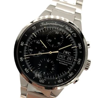 インターナショナルウォッチカンパニー(IWC)の　インターナショナルウォッチカンパニー IWC GST クロノグラフ デイデイト IW370706 ブラック×シルバー SS 自動巻き メンズ 腕時計(その他)