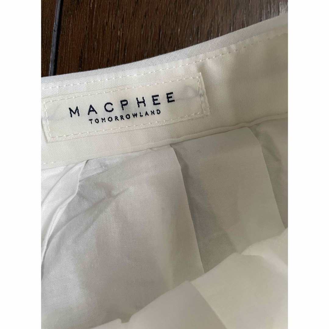 MACPHEE(マカフィー)の美品　マカフィー(トゥモローランド)チュールスカート白(36)S〜M レディースのスカート(ひざ丈スカート)の商品写真