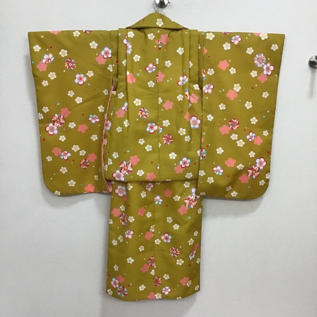 【値下げ】七五三　3歳着物　被布 キッズ/ベビー/マタニティのキッズ服女の子用(90cm~)(和服/着物)の商品写真