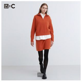 ユニクロ(UNIQLO)のユニクロ　ユニクロシー　セットアップ　コラボ　プレミアムラム　ニット　スカート(セット/コーデ)