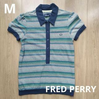 フレッドペリー(FRED PERRY)のフレッドペリー　ボーダー　ポロシャツ　パフスリーブ　Ｍ(ポロシャツ)