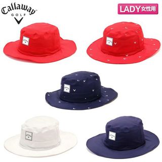 Callaway - Callaway 撥水 ワイヤー入りハット  ネイビー　レディース　送料無料