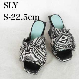 SLY*スライ*サンダル*S-22.5cm*黒*M3899