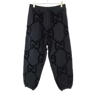 グッチ(Gucci)のGUCCI グッチ 24SS GGフロックプリント コットンフリース スウェットパンツ 768502 XJF37 ブラック L(その他)