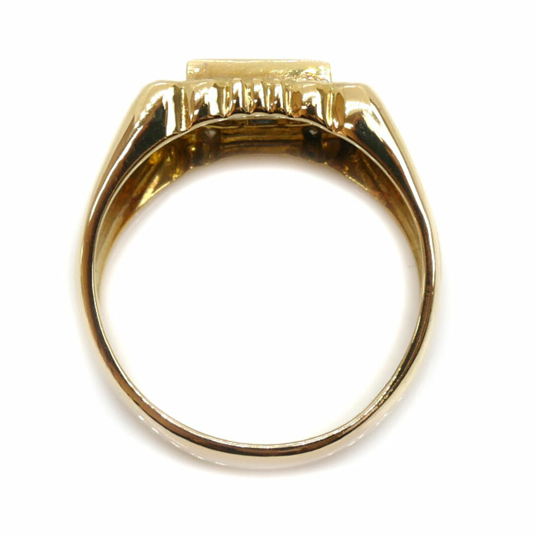 K18YG イエローゴールド リング・指輪 サファイア1.40ct ダイヤモンド0.15ct 17号 9.2g メンズ【中古】 メンズのアクセサリー(リング(指輪))の商品写真