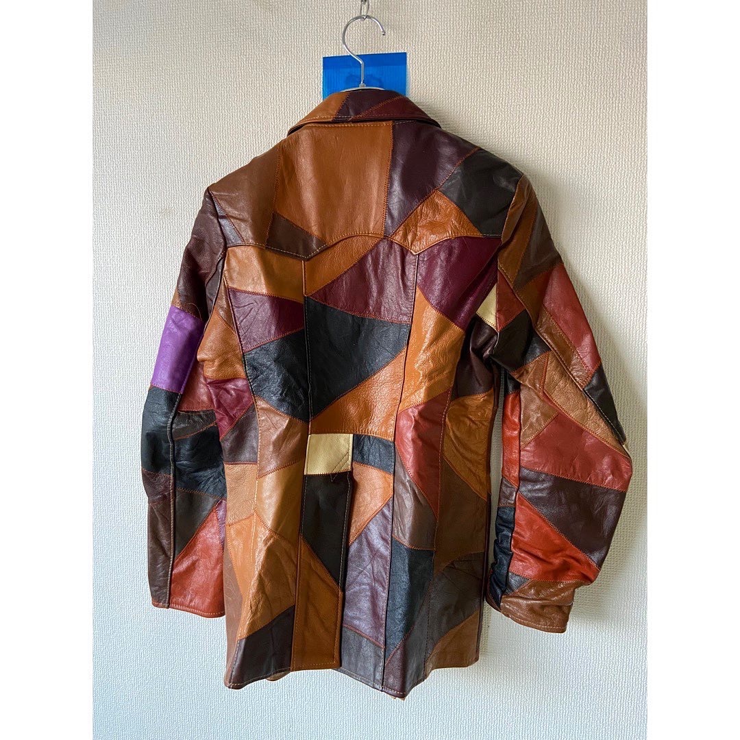 Yohji Yamamoto(ヨウジヤマモト)のvintage ハンドメイド パッチワークレザージャケット テーラードジャケット メンズのジャケット/アウター(レザージャケット)の商品写真