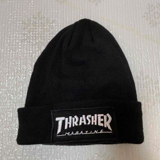 スラッシャー(THRASHER)のスラッシャー ブラック　黒 ニット帽　ビーニー 子供　キッズ(帽子)