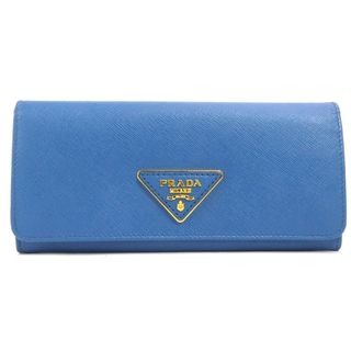 プラダ(PRADA)のプラダ PRADA 長財布 レザー ブルー レディース 送料無料【中古】 e58294a(財布)