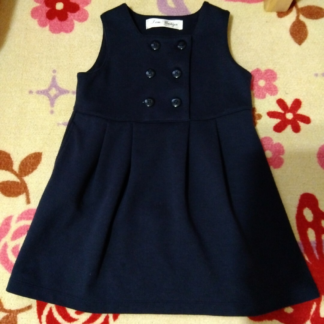 ワンピース　ネイビー　110 キッズ/ベビー/マタニティのキッズ服女の子用(90cm~)(ワンピース)の商品写真