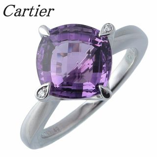 カルティエ(Cartier)のカルティエ アメジスト ダイヤ リング インド ミステリューズ #49 750WG 新品仕上げ済 Cartier【16061】(リング(指輪))