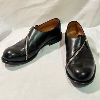 ジルサンダー(Jil Sander)の美品◆JIL SANDER◆ジップシューズ黒38(ローファー/革靴)