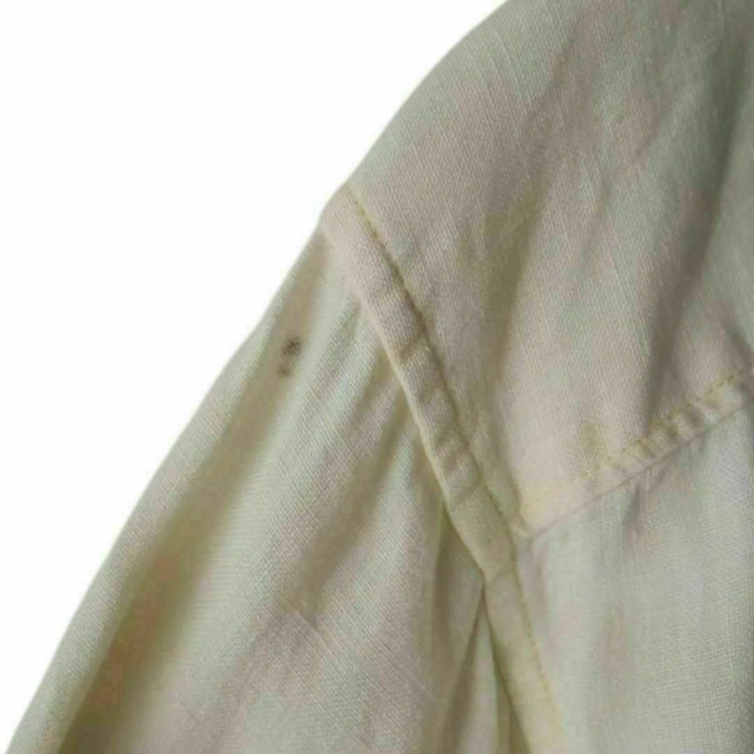 GAP(ギャップ)の90s GAP ギャップリネンシャツ 長袖シャツ イエロー 無地 メンズのトップス(シャツ)の商品写真