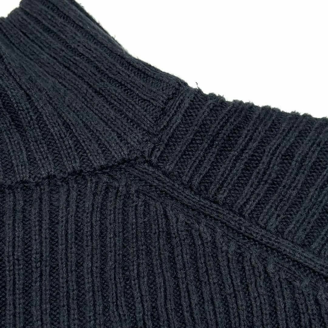 Calvin Klein(カルバンクライン)のカルバンクライン　リブニット　ハーフジップ　無地　コットンニット　ネイビー メンズのトップス(ニット/セーター)の商品写真