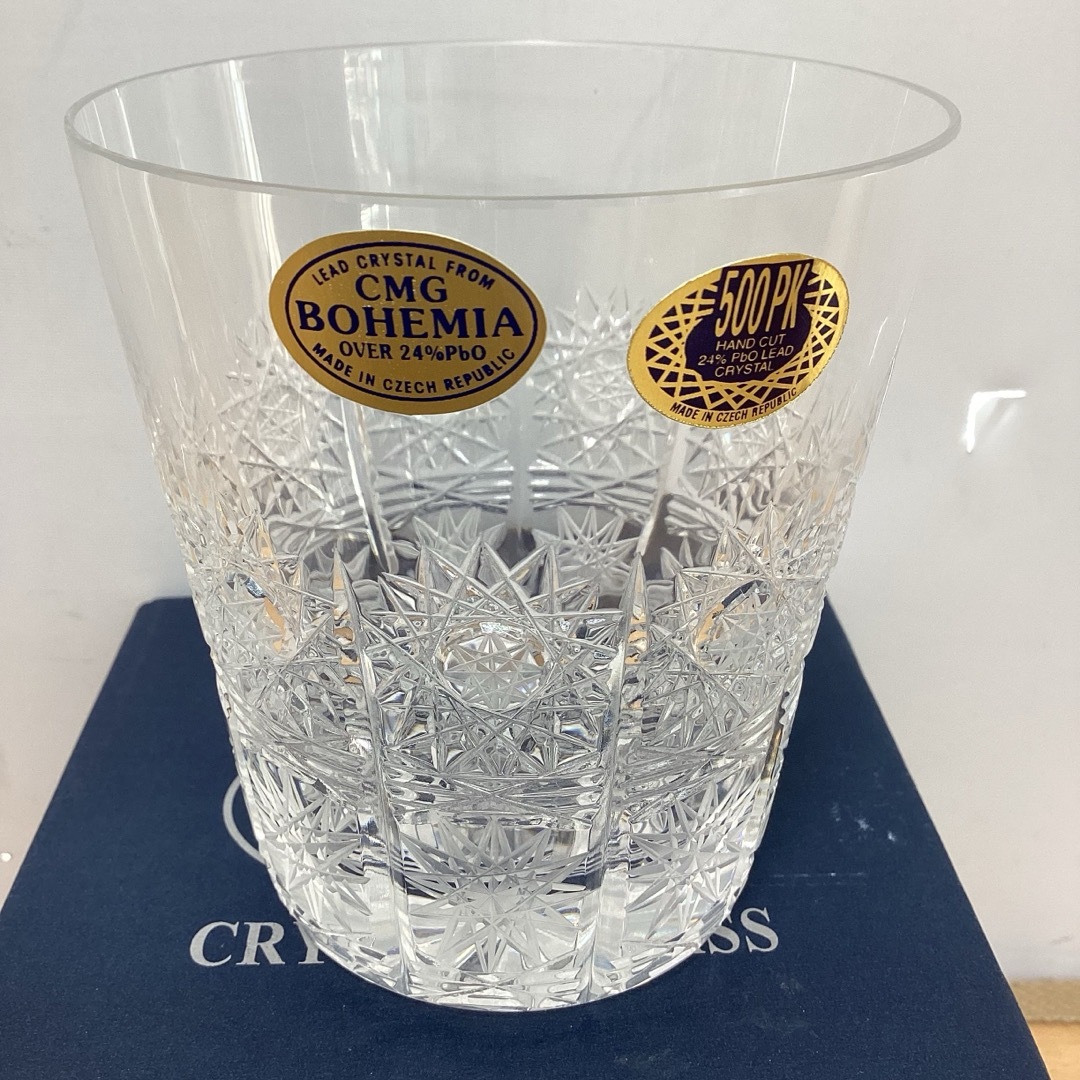 BOHEMIA Cristal(ボヘミア クリスタル)のBOHEMIA  レースカット　500PK  ロックグラス インテリア/住まい/日用品のキッチン/食器(グラス/カップ)の商品写真