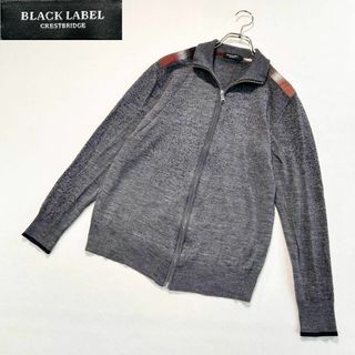 BLACK LABEL CRESTBRIDGE - X262【ブラックレーベルクレストブリッジ】CBチェック　襟付きカーディガン　Ｌ