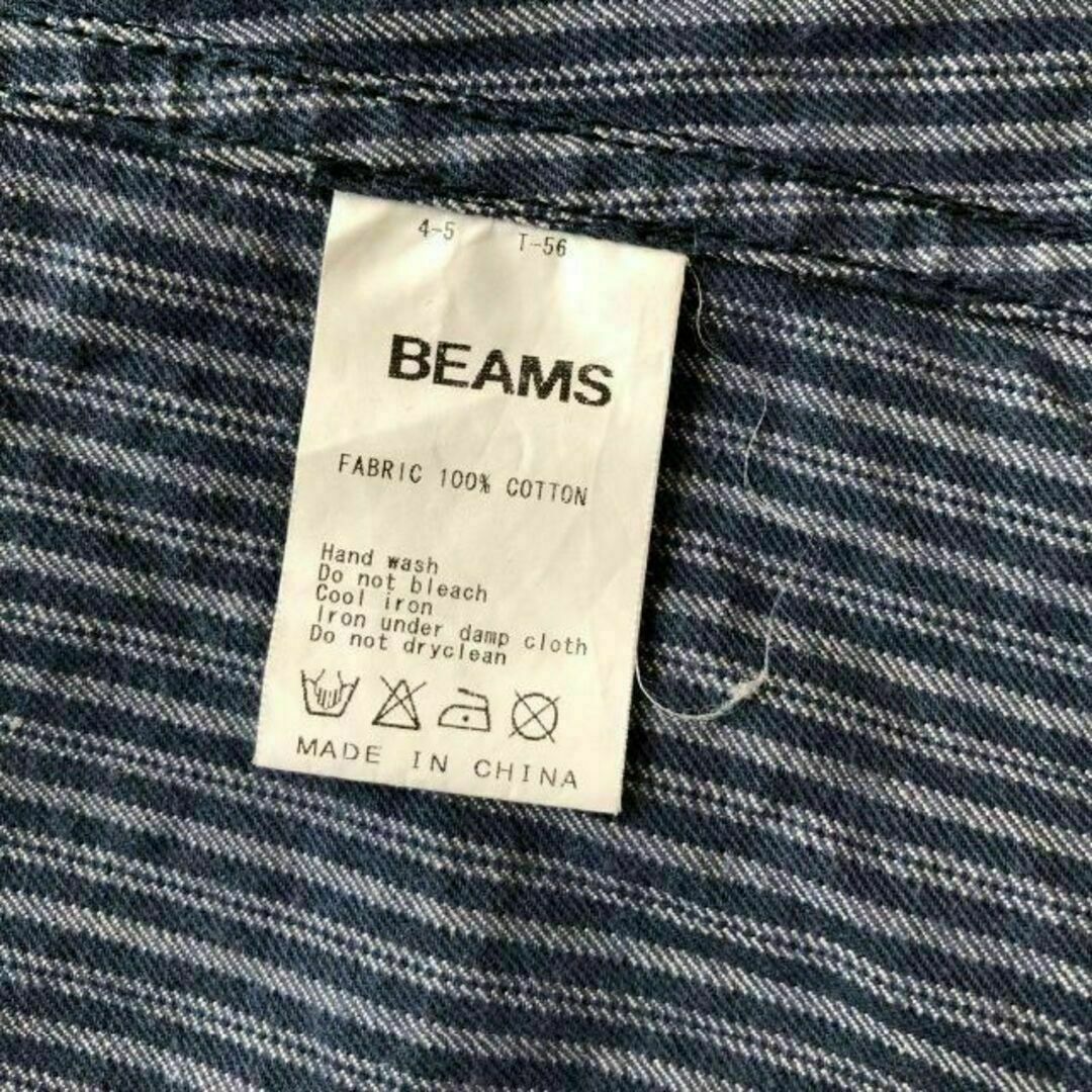 BEAMS(ビームス)のBEAMSビームス　ヒッコリーカバーオール　ストライプ メンズのジャケット/アウター(カバーオール)の商品写真