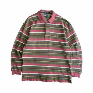 エルエルビーン(L.L.Bean)の90s TOMMY HILFIGER 長袖ポロシャツ ボーダー コットンポロ(ポロシャツ)