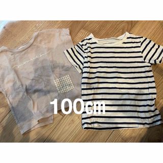 エイチアンドエム(H&M)の100㎝　ボーダー　チェック　H&M バースデイ　まとめ売り　半袖Tシャツ(Tシャツ/カットソー)