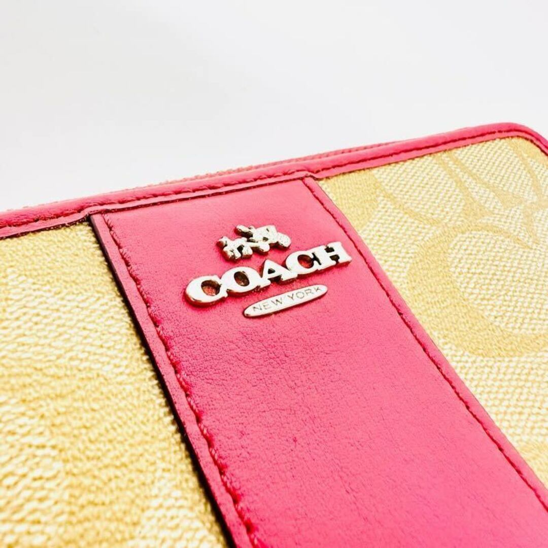 COACH(コーチ)のCOACH コーチ シグネチャー F54630 長財布 ラウンドファスナー 【中古】 42402K12 レディースのファッション小物(財布)の商品写真