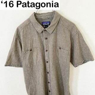 パタゴニア(patagonia)の‘16 Patagonia パタゴニア　半袖　デザイン　シャツ　古着　アウトドア(Tシャツ/カットソー(半袖/袖なし))