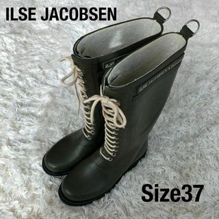 ILSE JACOBSENルセヤコブセン　レインブーツ　カーキ37(レインブーツ/長靴)