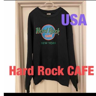 ハードロックカフェ(Hard Rock CAFE)の90s人気ハードロックカフェHard Rock CAFEスウェット黒ブラック古着(スウェット)