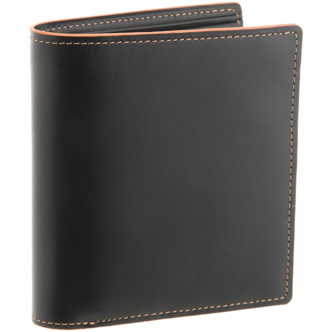 【色: オレンジ】[バルア] 二つ折り 革財布ボックス カラーステッチ150-9 メンズのバッグ(その他)の商品写真