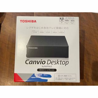 トウシバ(東芝)のBUFFALO 外付けHDD ブラック 4TB HD-TDA4U3-B(PC周辺機器)