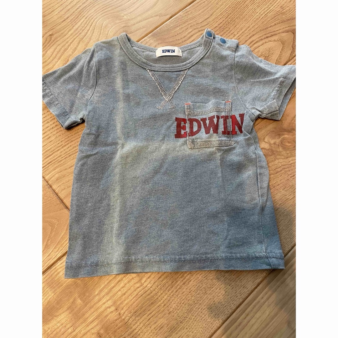 Champion(チャンピオン)の80㎝　チャンピオン　EDWIN  半袖Tシャツ　ボーダー半ズボン キッズ/ベビー/マタニティのベビー服(~85cm)(Ｔシャツ)の商品写真