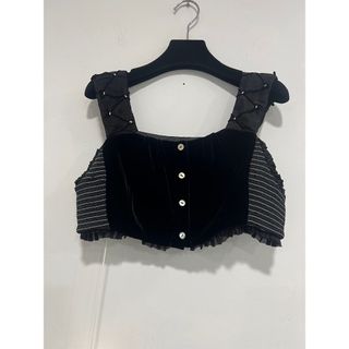 Renli Su Cropped Velvet Vest (タンクトップ)