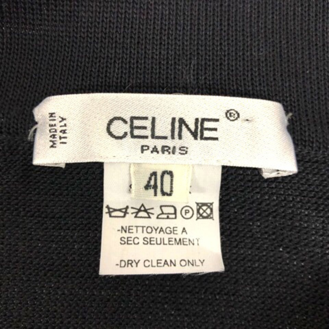 celine(セリーヌ)のセリーヌ ニットワンピース シルク ロング丈 無地 切替 薄手 長袖 40 黒  レディースのワンピース(その他)の商品写真