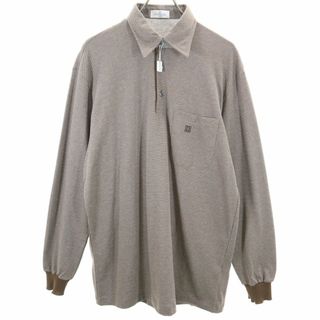 ジバンシィ(GIVENCHY)のジバンシー イタリア製 長袖 ポロシャツ L ブラウン系 GIVENCHY メンズ 古着 【240309】(ポロシャツ)