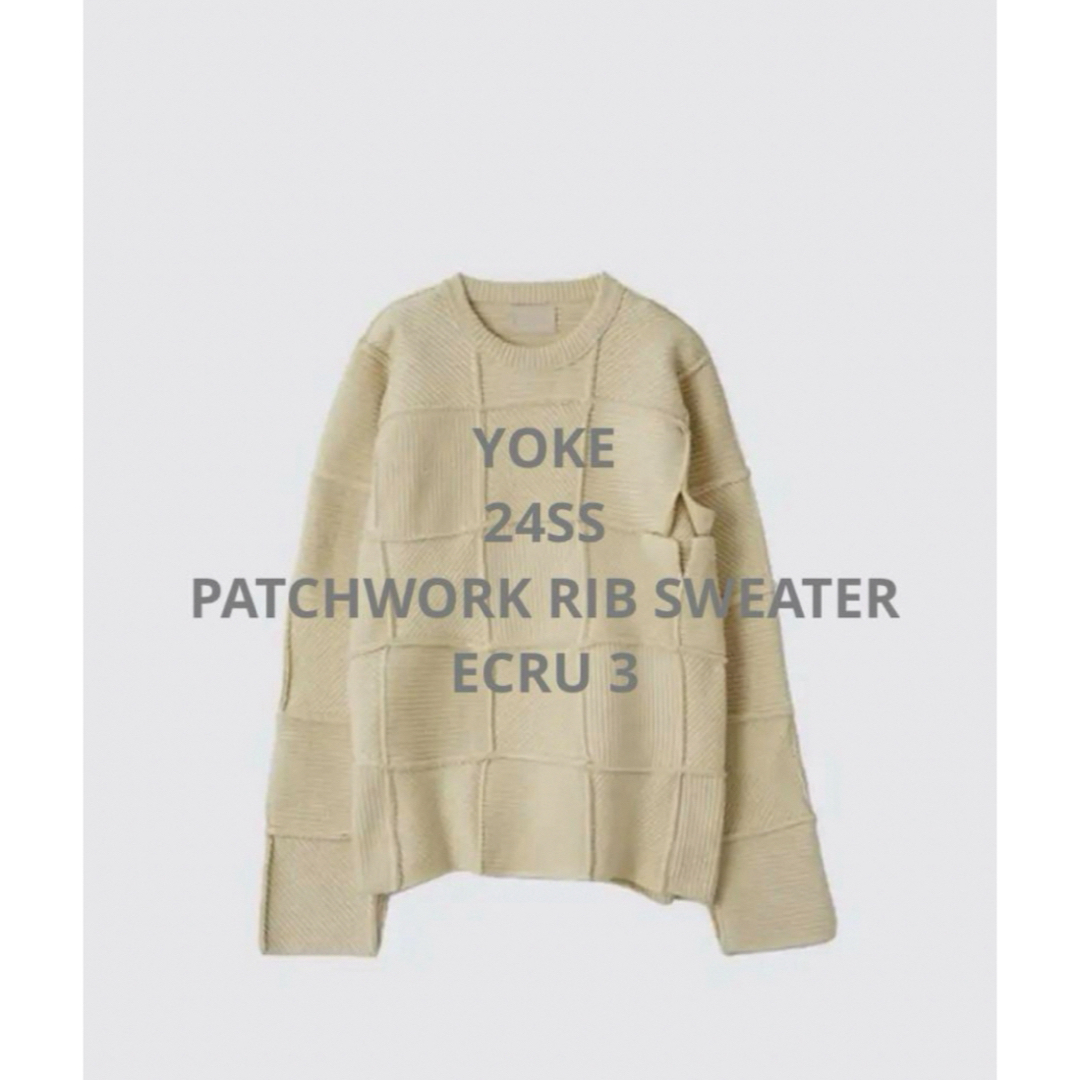 YOKE PATCHWORK RIB SWEATER ニット