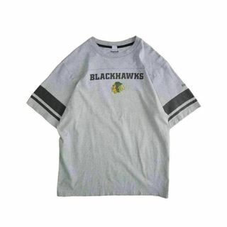 リーボック(Reebok)の00’s Reebok リーボック ブラックホークス シカゴ グレーTシャツ(Tシャツ/カットソー(半袖/袖なし))