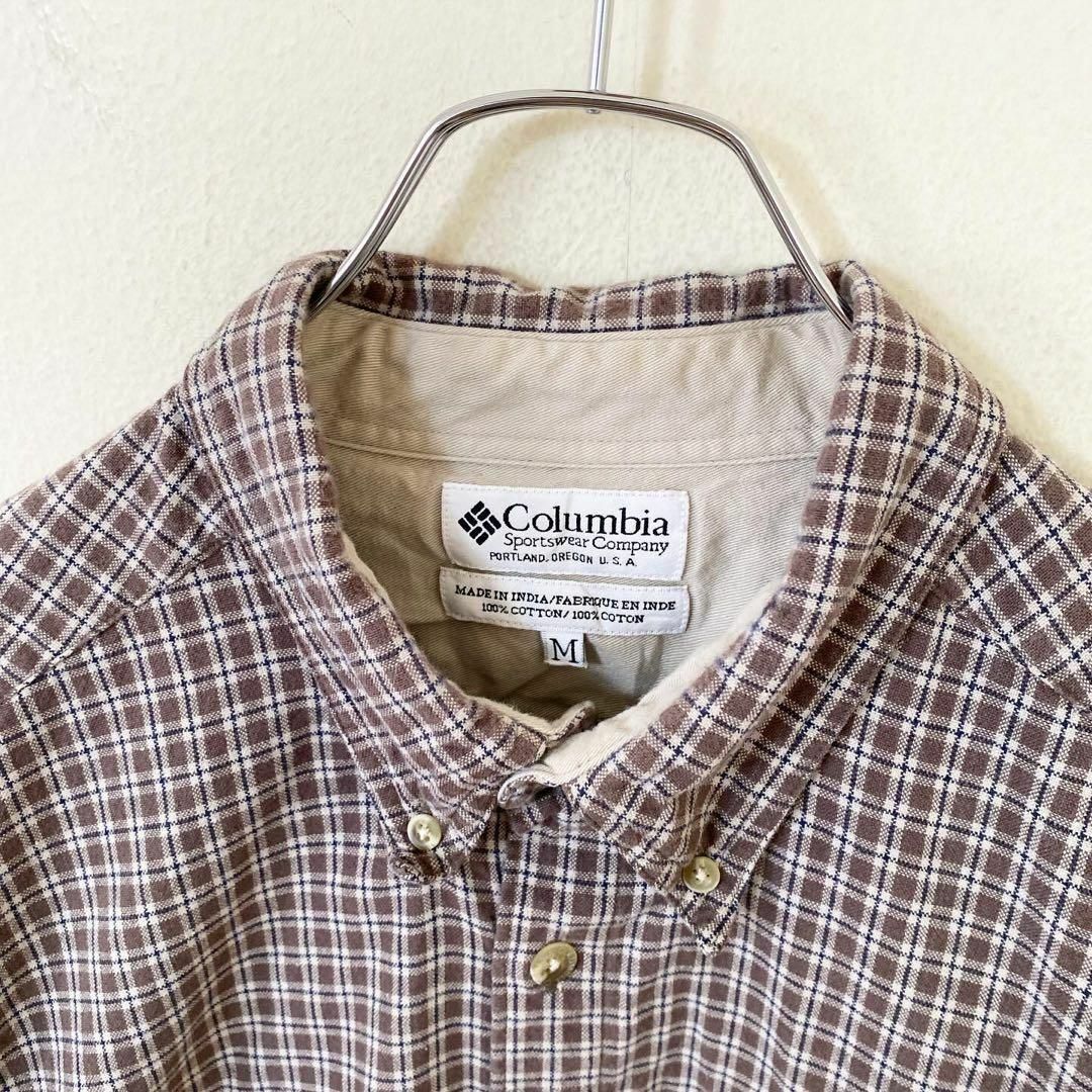 Columbia(コロンビア)の00s Columbia コロンビア　刺繍ロゴ　チェック　シャツ　古着 メンズのトップス(Tシャツ/カットソー(七分/長袖))の商品写真