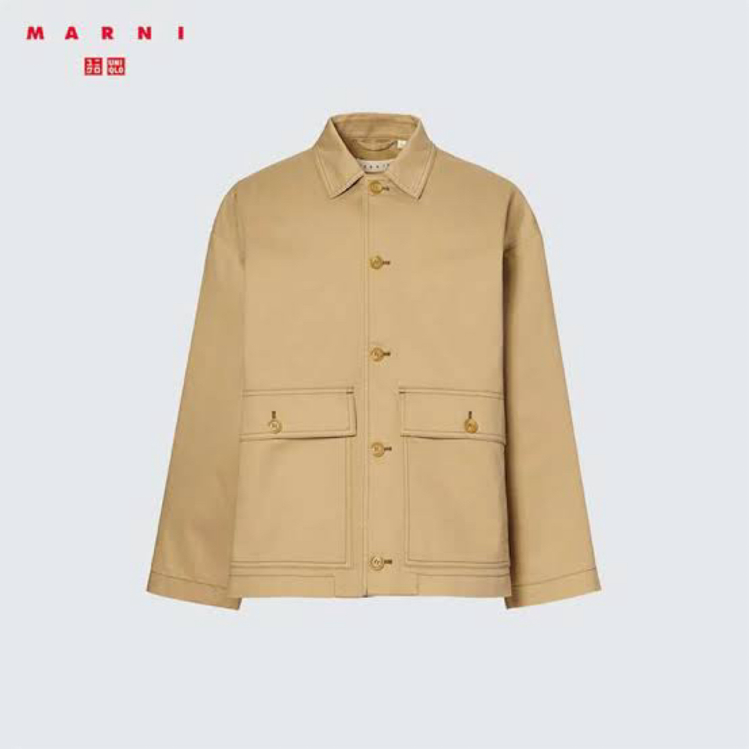 UNIQLO - UNIQLO×MARNI オーバーサイズユーティリティジャケット BEIGE