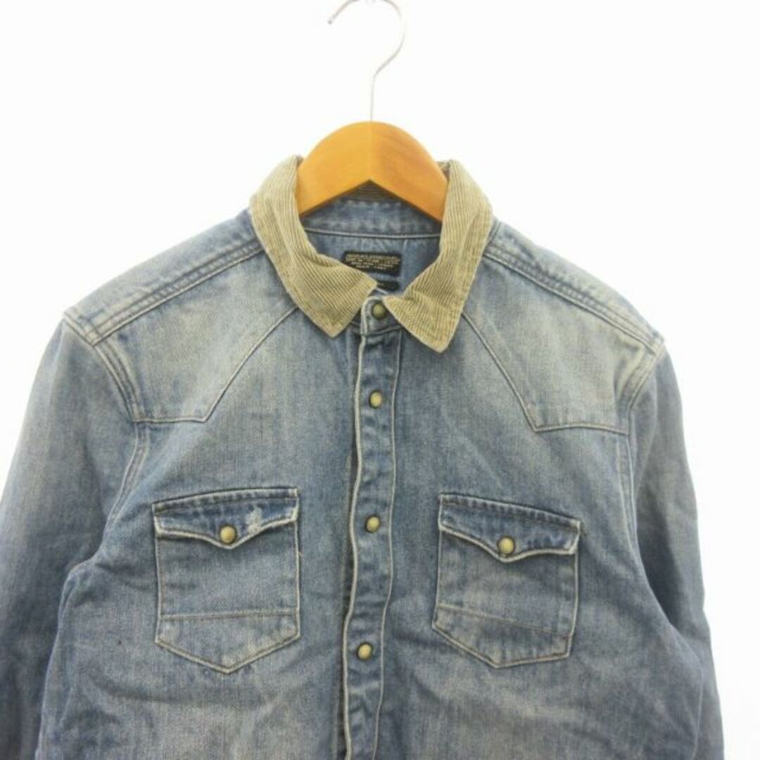 オールセインツ ウエスタンシャツ デニム コーズ襟 S ■GY09 メンズのトップス(シャツ)の商品写真