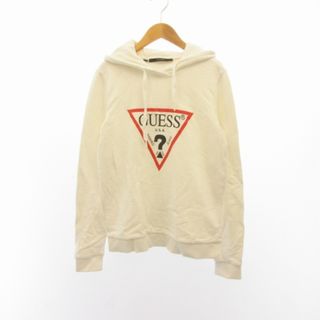 ゲス(GUESS)のゲス GUESS ロゴ パーカー スウェット フーディ 白 S ■GY09(パーカー)