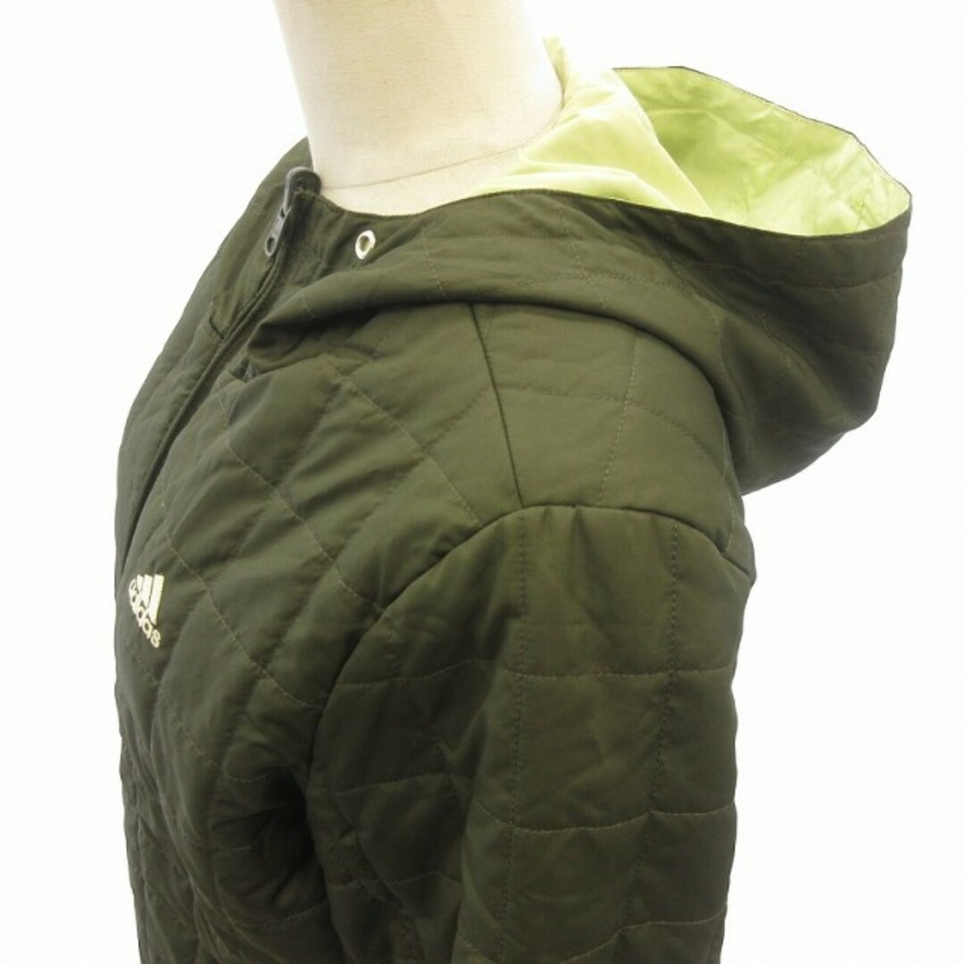 adidas(アディダス)のアディダス 中綿ブルゾン ジャンパー リバーシブル ロゴ刺繍 緑 S EC● メンズのジャケット/アウター(ブルゾン)の商品写真