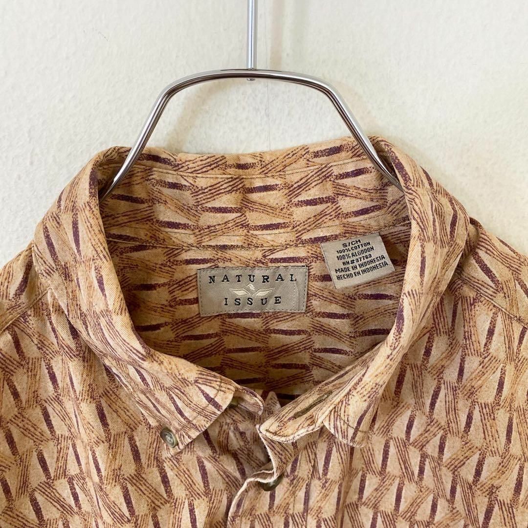 VINTAGE(ヴィンテージ)のNATURAL ISSUE 長袖　総柄　シャツ　古着　アメカジ　ヴィンテージ メンズのトップス(Tシャツ/カットソー(七分/長袖))の商品写真