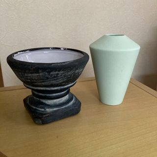 陶器　花瓶　花器　フラワーベース　小　ミニ　まとめ売り　2個セット(花瓶)