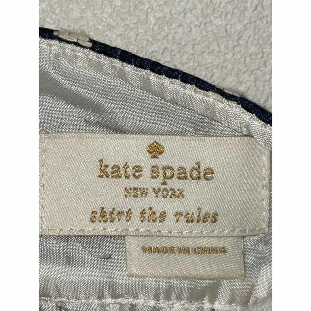 kate spade new york(ケイトスペードニューヨーク)のkate spade ケイトスペード スカート 膝丈 ブルー 水玉模様 レディースのスカート(ひざ丈スカート)の商品写真