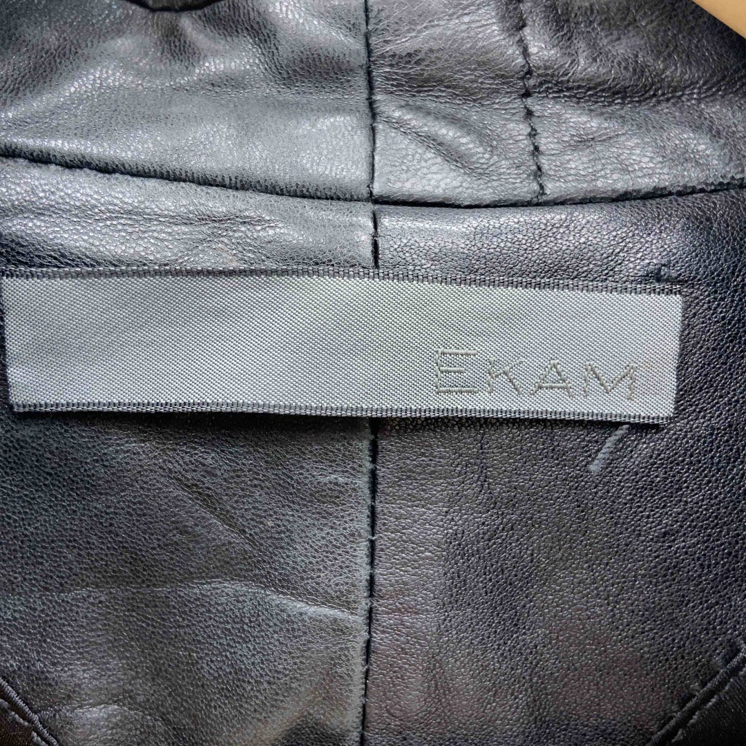 EKAM(エカム)のEKAM エカム メンズ  レザージャケット　羊革100％　ライダース　黒 メンズのジャケット/アウター(レザージャケット)の商品写真