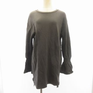 ザラ(ZARA)のザラ ZARA チュニック カットソー 長袖 ダークグレー S ■GY09(チュニック)