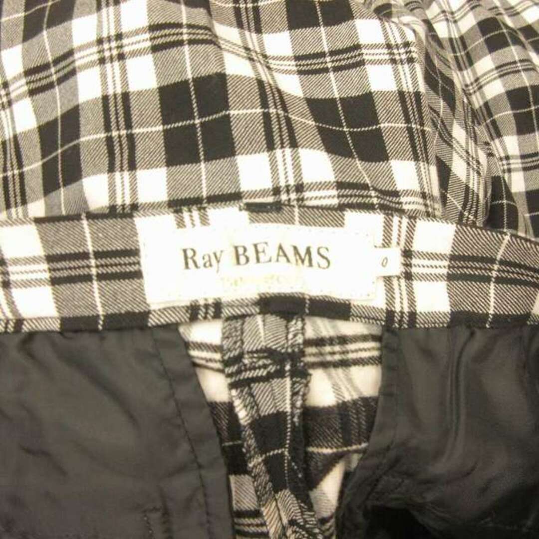 Ray BEAMS(レイビームス)のレイビームス 美品 チェックパンツ スラックス ブラック 0 約XS ■GY09 レディースのパンツ(カジュアルパンツ)の商品写真