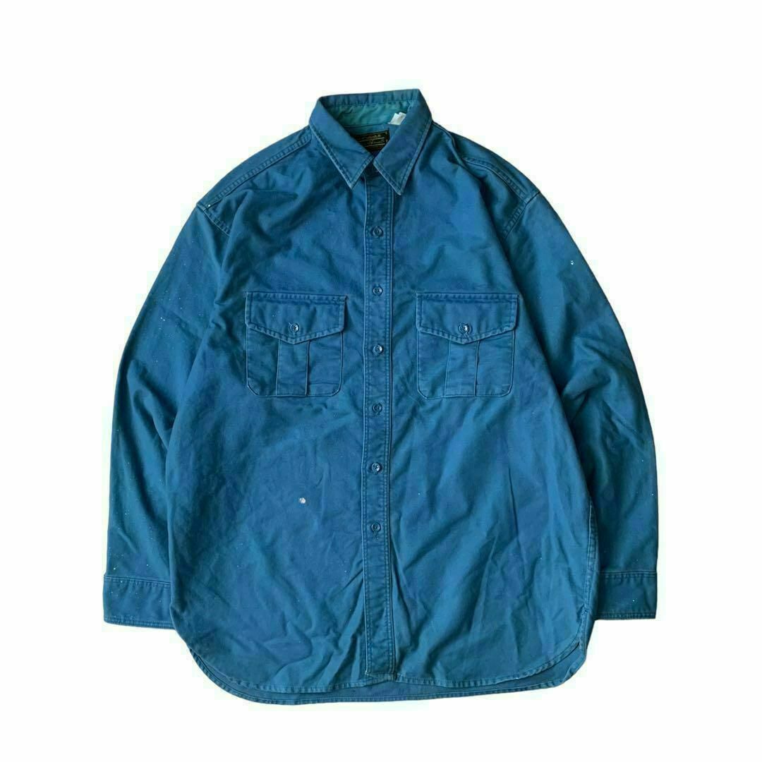 Eddie Bauer(エディーバウアー)の80〜90s Eddie Bauer ブルーネルシャツ エディーバウアー メンズのトップス(シャツ)の商品写真